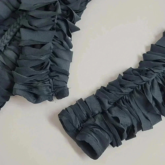 Siege' Charcoal Grey Laser Cut Braided Dress - House of CB - Picture 11 of 13